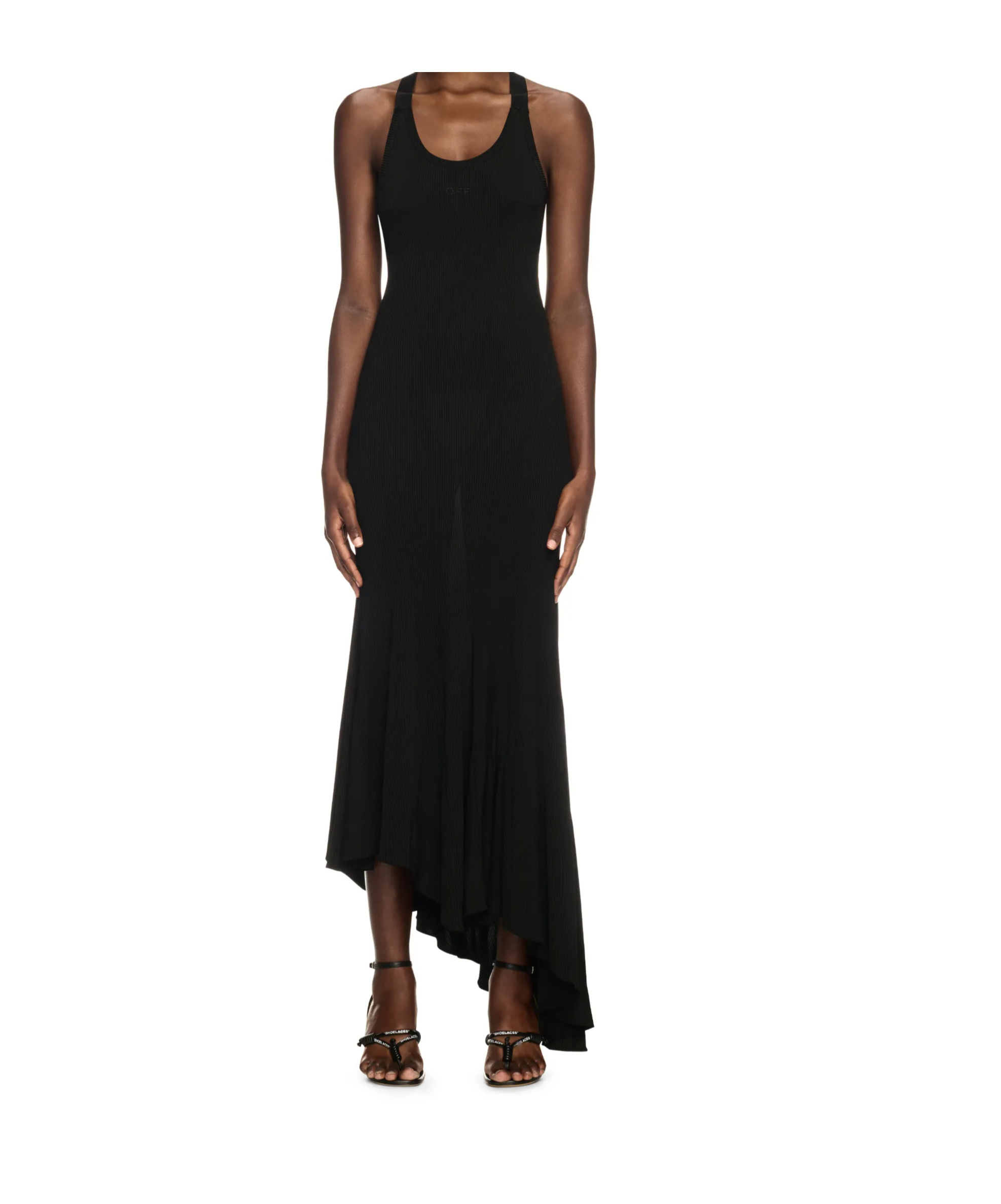 OFF-WHITE OFF-WHITE CUT-OUT ASYMMETRIC DRESS