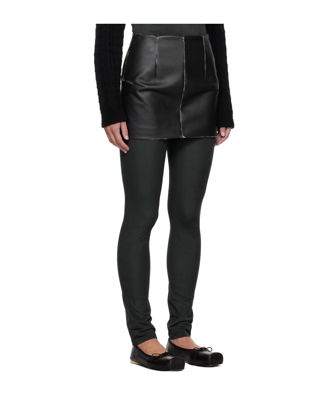 Shop Mm6 Maison Margiela Zipper Mini Skirt In Black