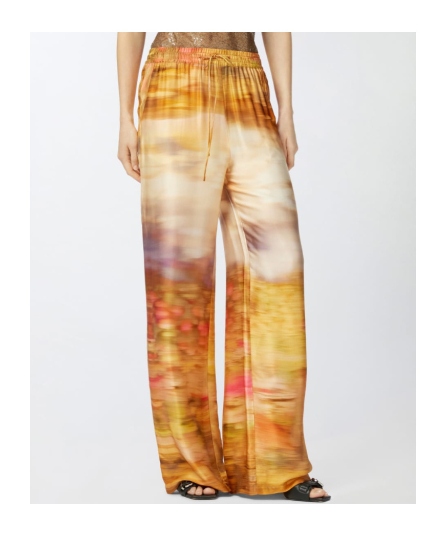 Pinko Pantalon Imprimé Ample Et Léger In Multi