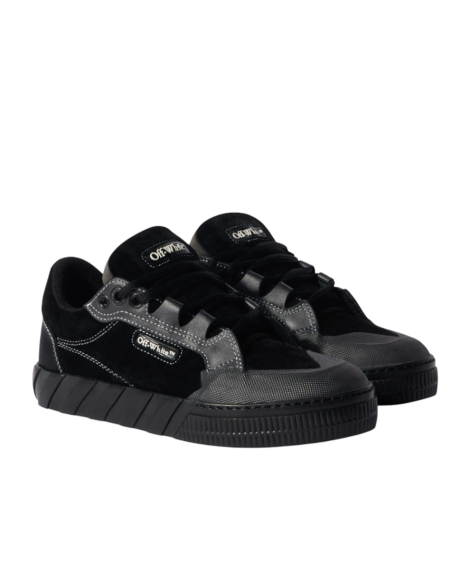 Off-white Off White Black 779 Vulcanized Leather Sneakers In Black