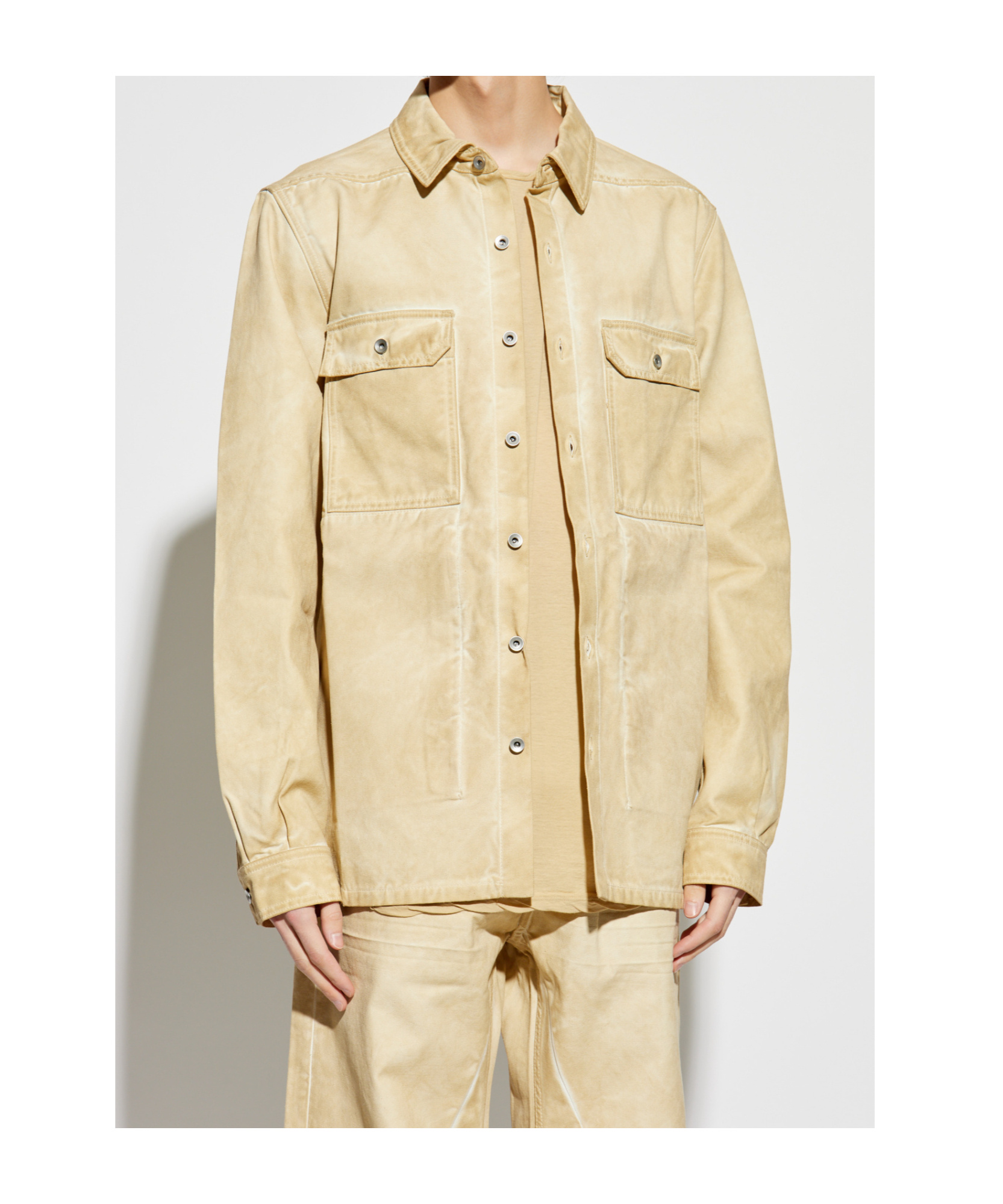 Rick Owens Drkshdw Hollywood Overshirt In Nude