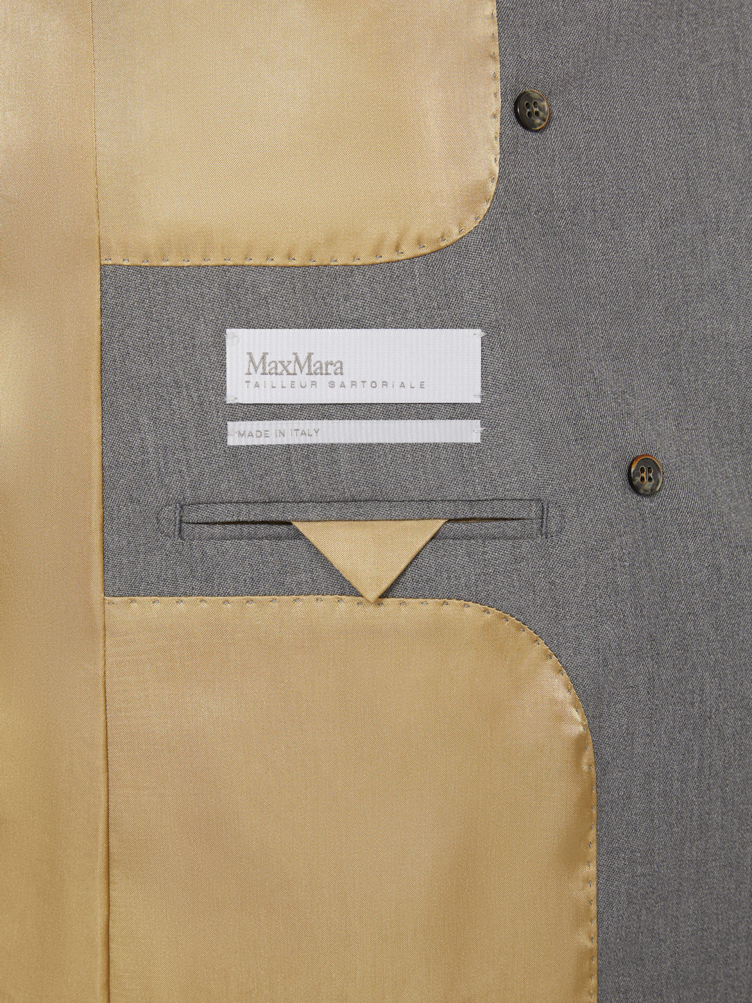 Max Mara Wool Grain Blazer In Gray