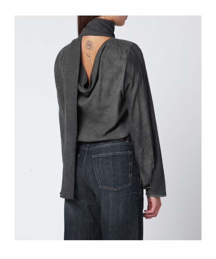 Our Legacy Cotton And Wool Blouse In Black