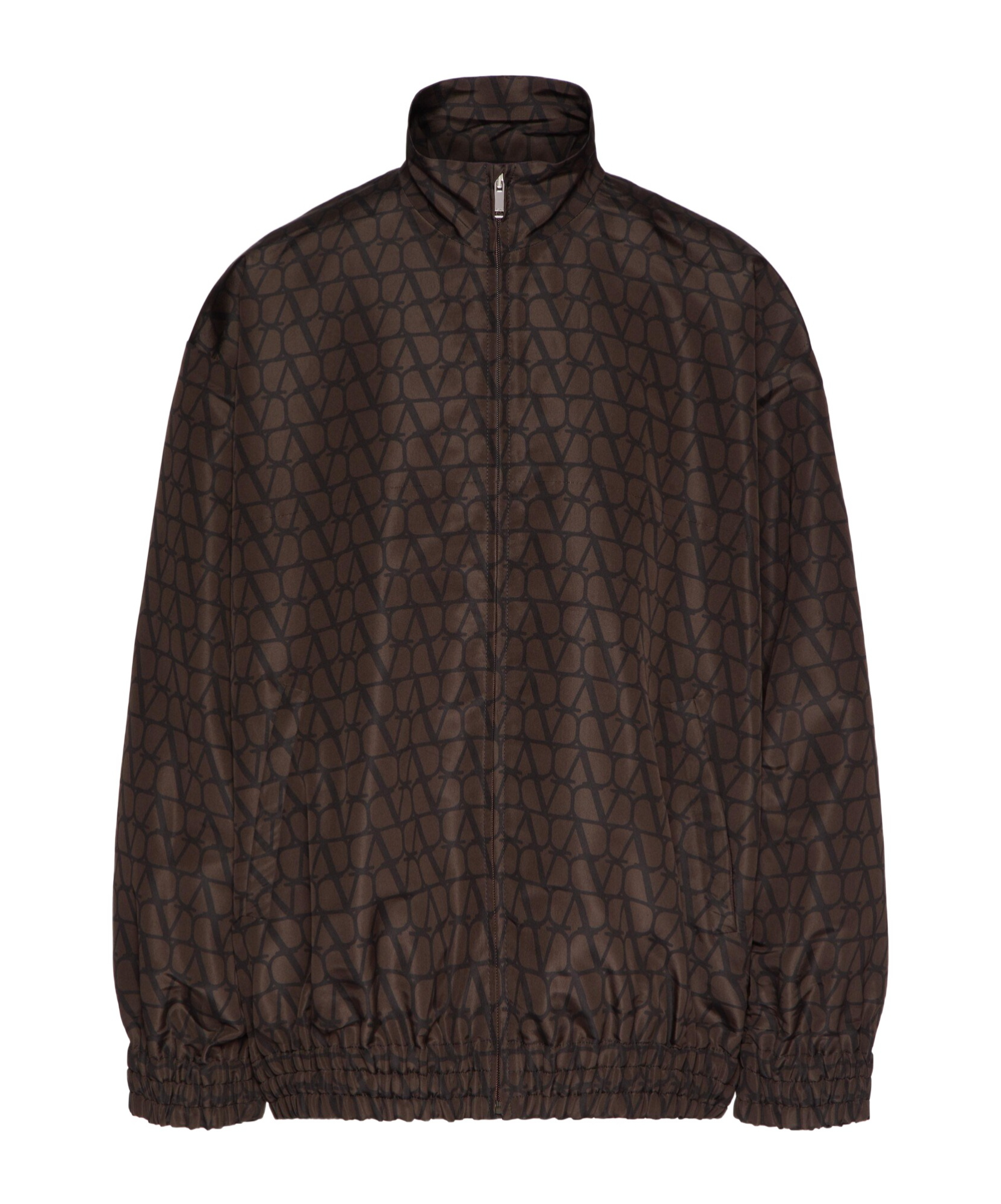 Valentino Garavani Man Jacket Dark Brown Size 40 Silk In Black