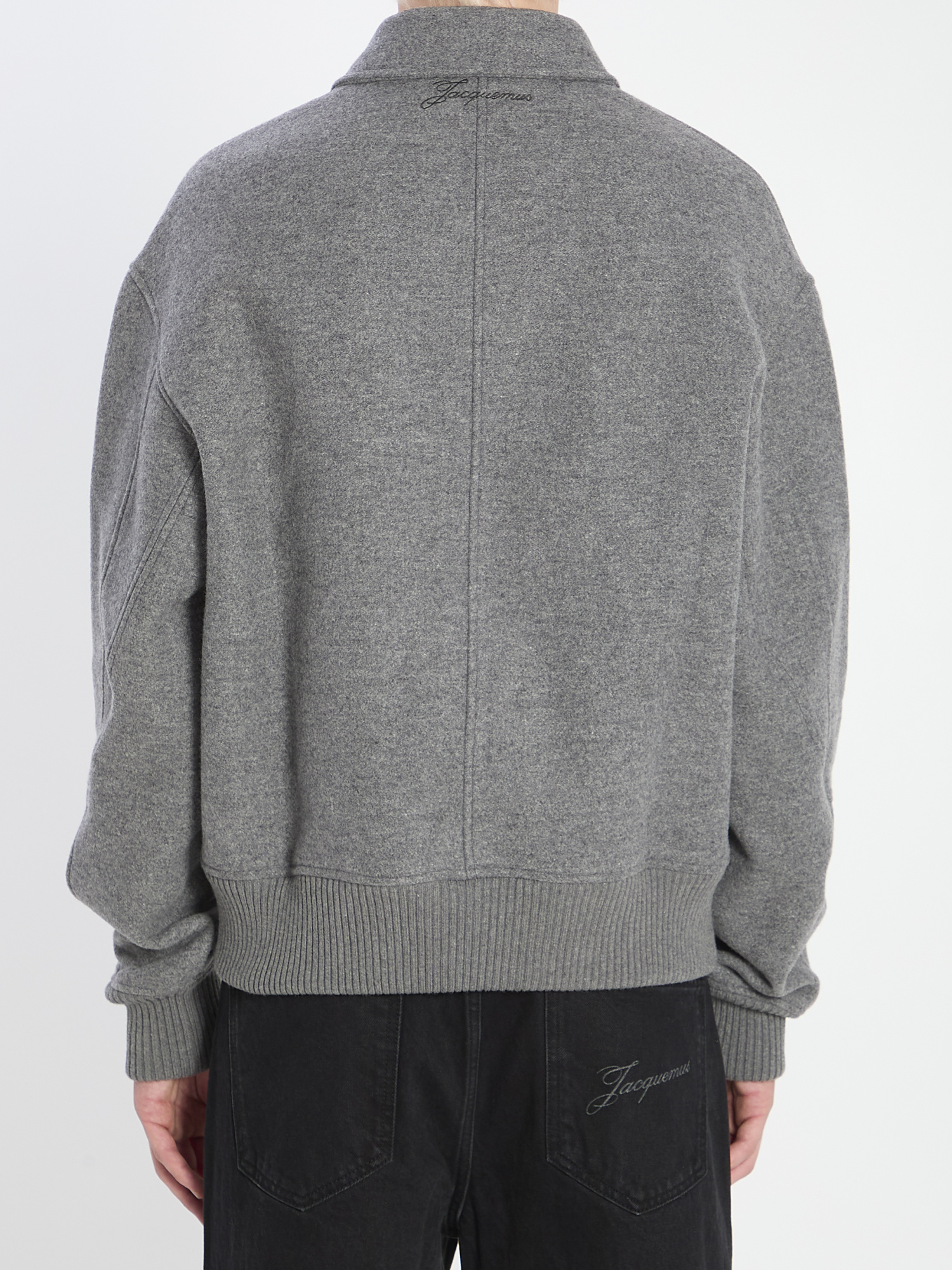Jacquemus Long Sleeve Casual Jacket In Gray