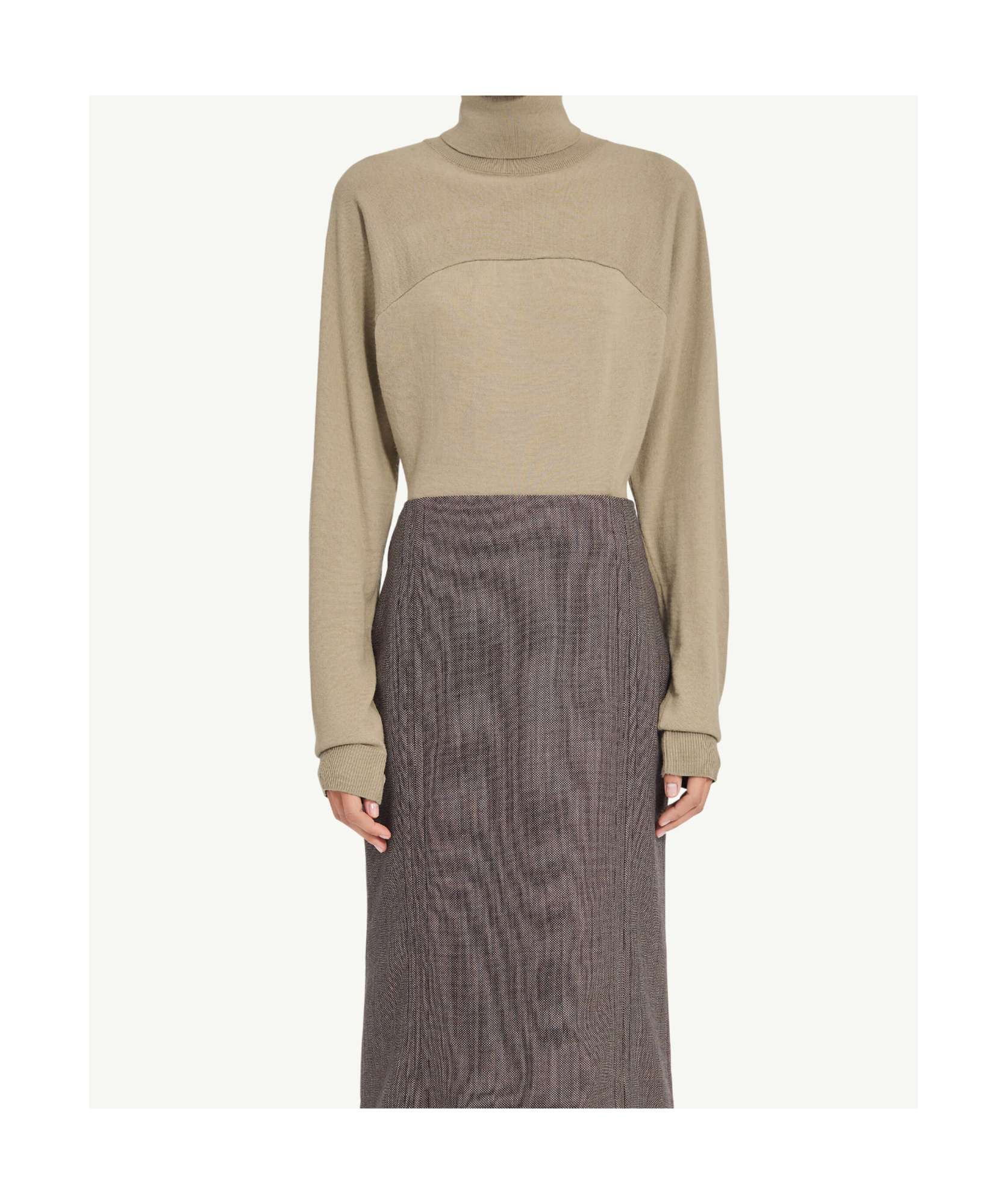 Mm6 Maison Margiela Turtleneck Body In Brown