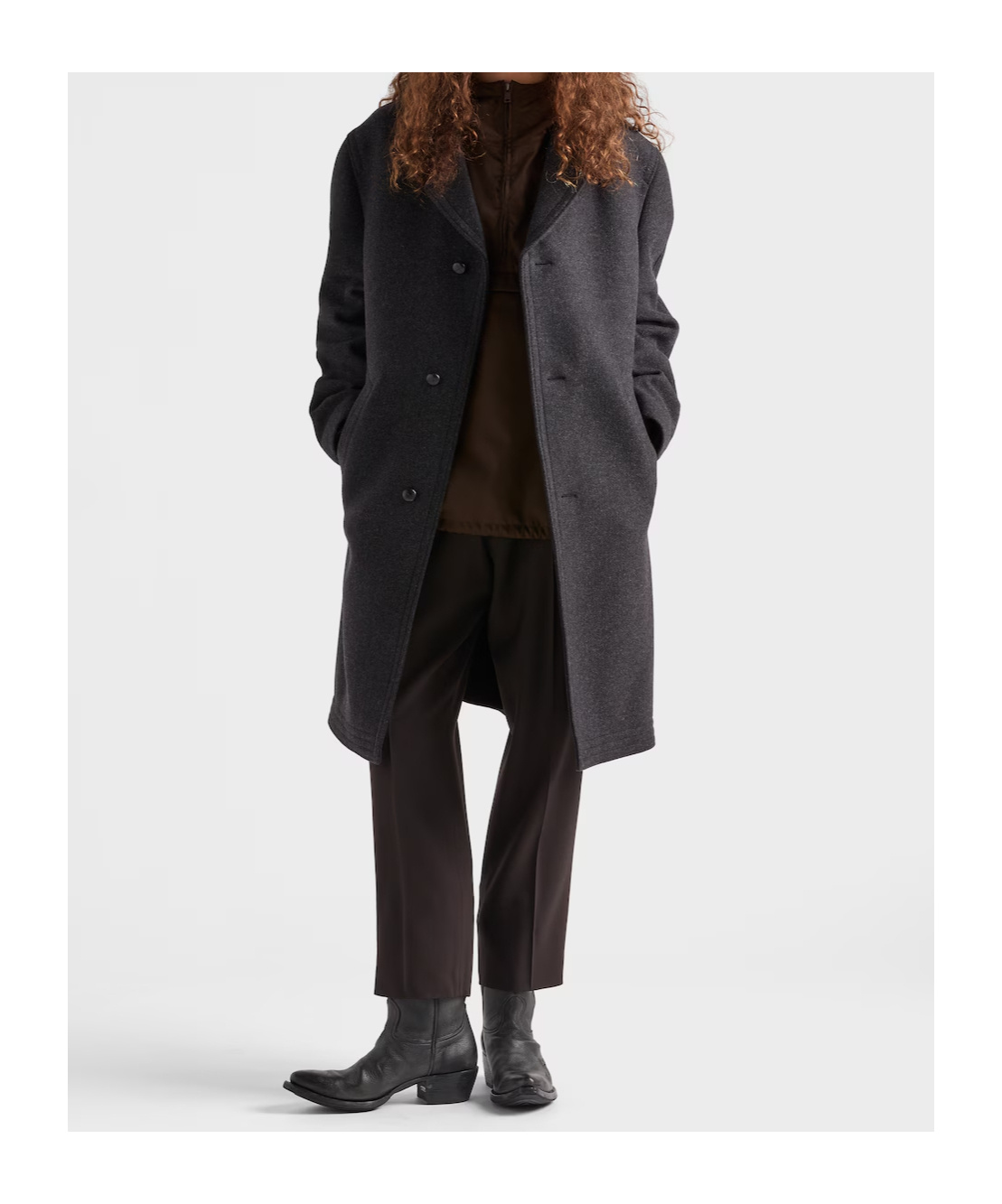 Prada Mens Brown Re Nylon Hooded Long-sleeve Woven Anorak In Brown