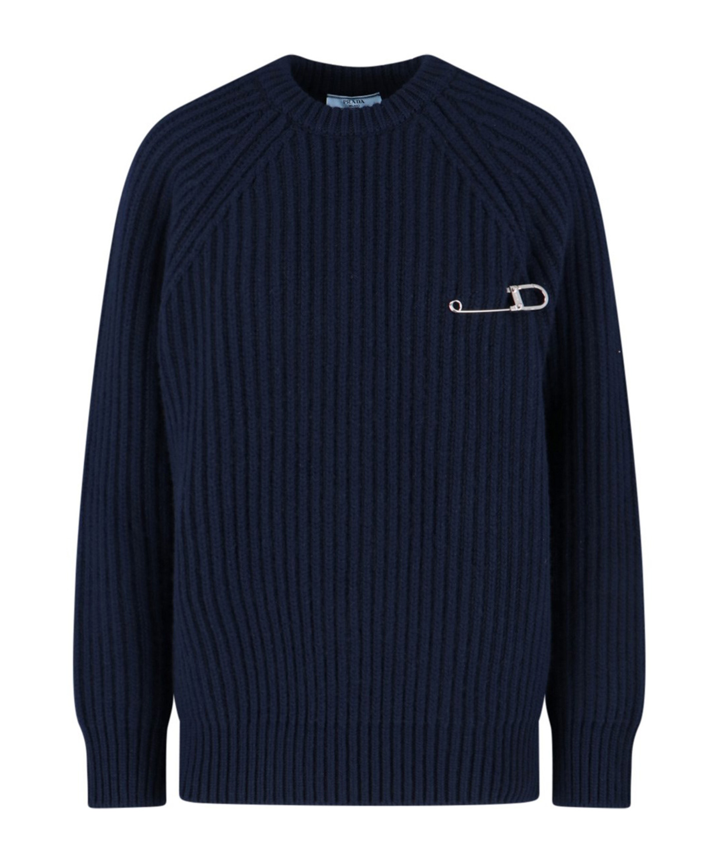 Prada Long-sleeved Sweater In Blue