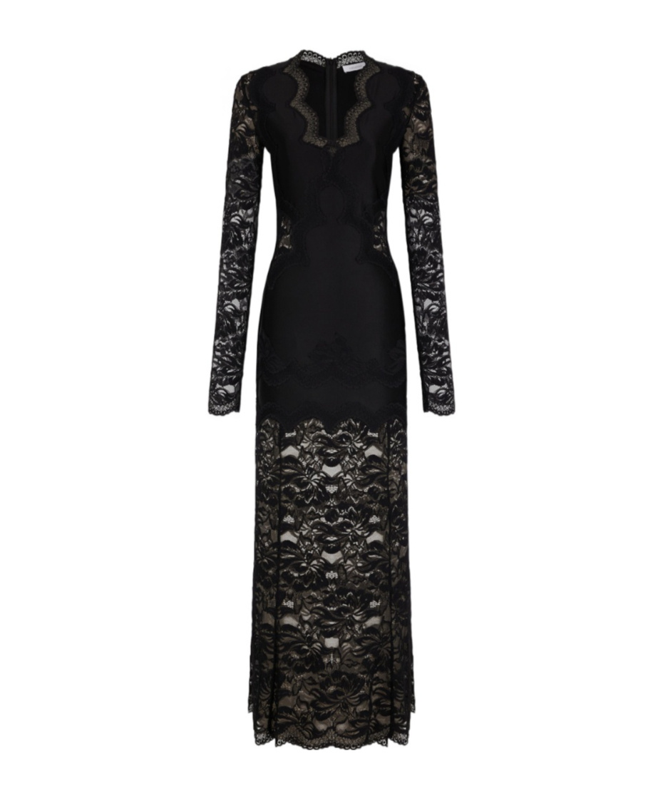 Rabanne Lace Dress In Brown