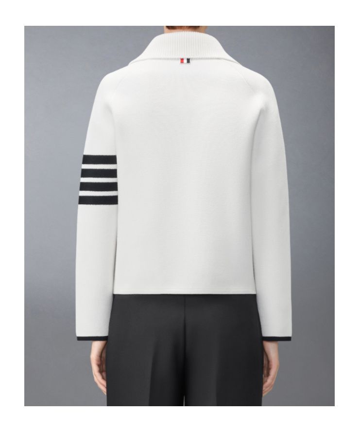 Thom Browne 4-bar-stripe Jacket In White