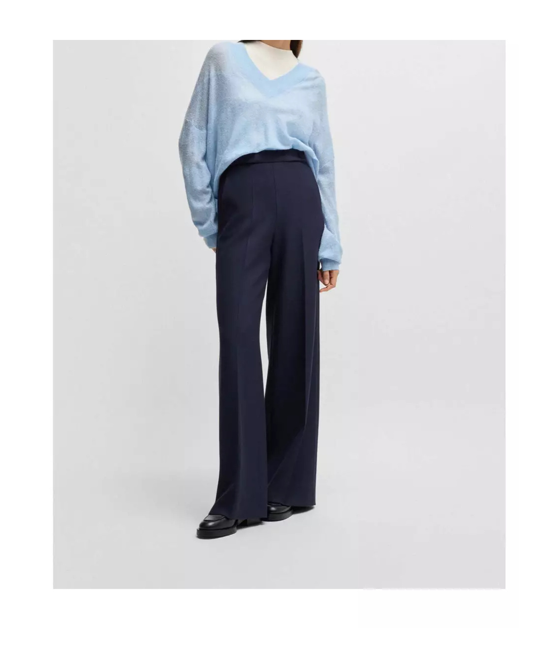 Hugo Boss Belt-loop Suit Pants In Black
