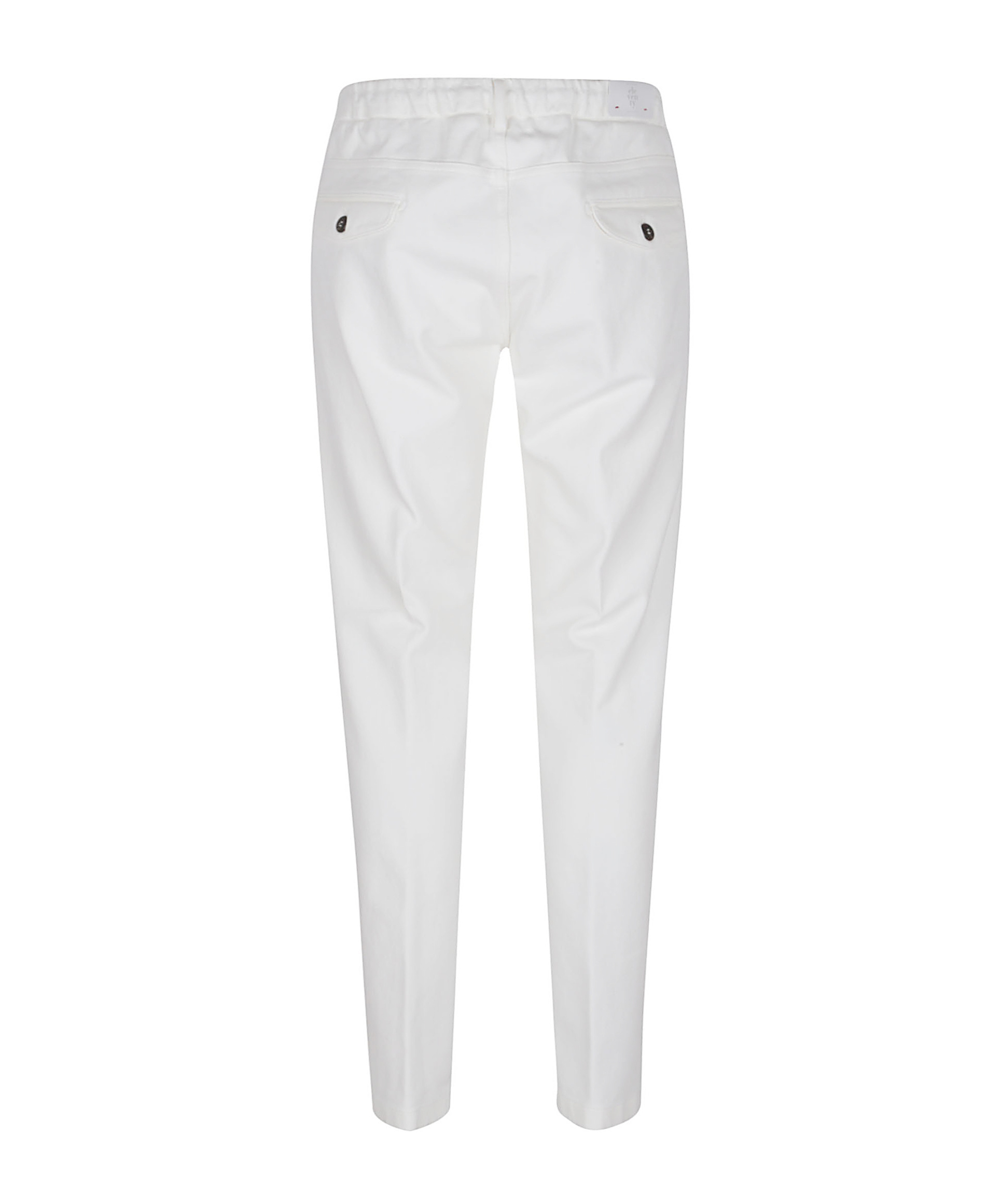 Eleventy Drawstring Waist Casual Pants In White