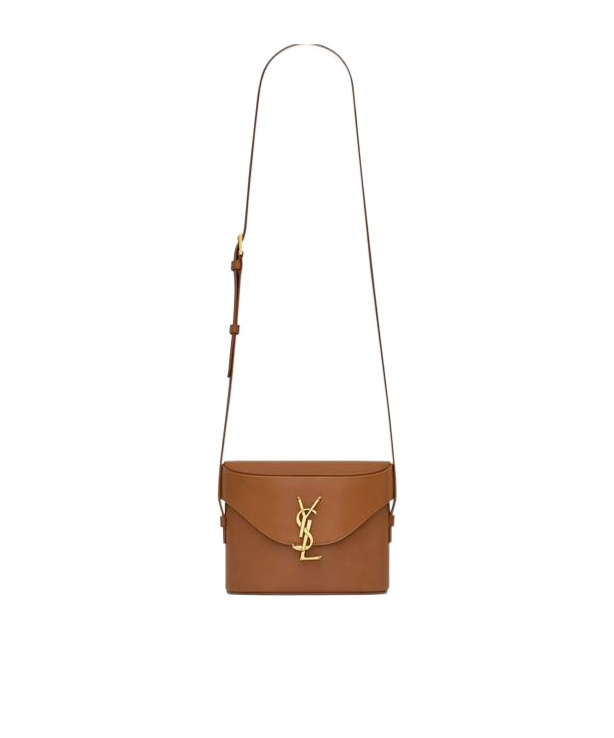 Saint Laurent June Box Cross Body Bag In Brown
