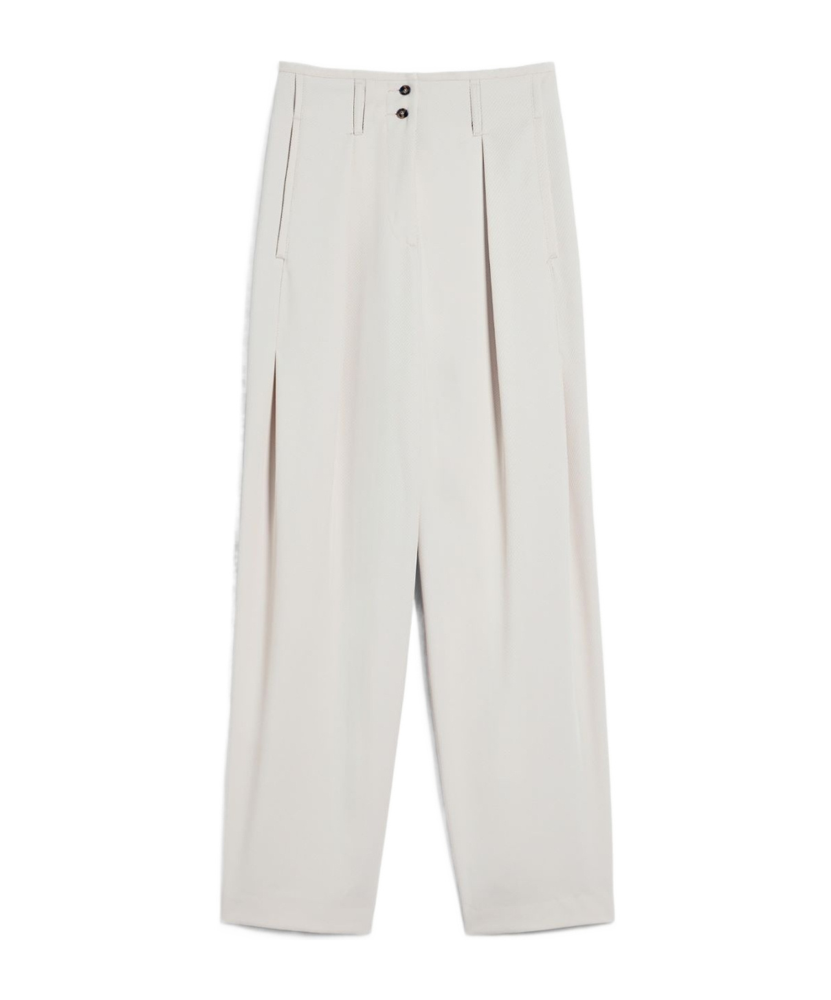 Weekend Max Mara Wool Canvas Wide-leg Pants In White