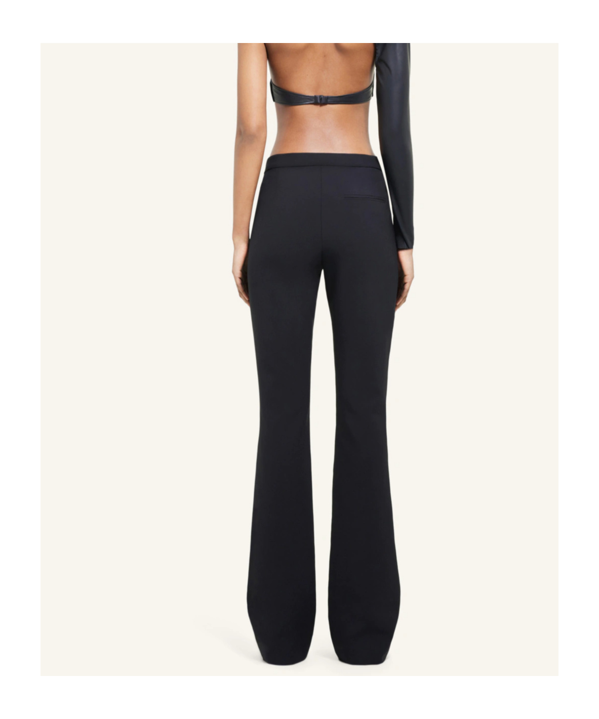 Courrèges Distressed-effect Flared Trousers In Black