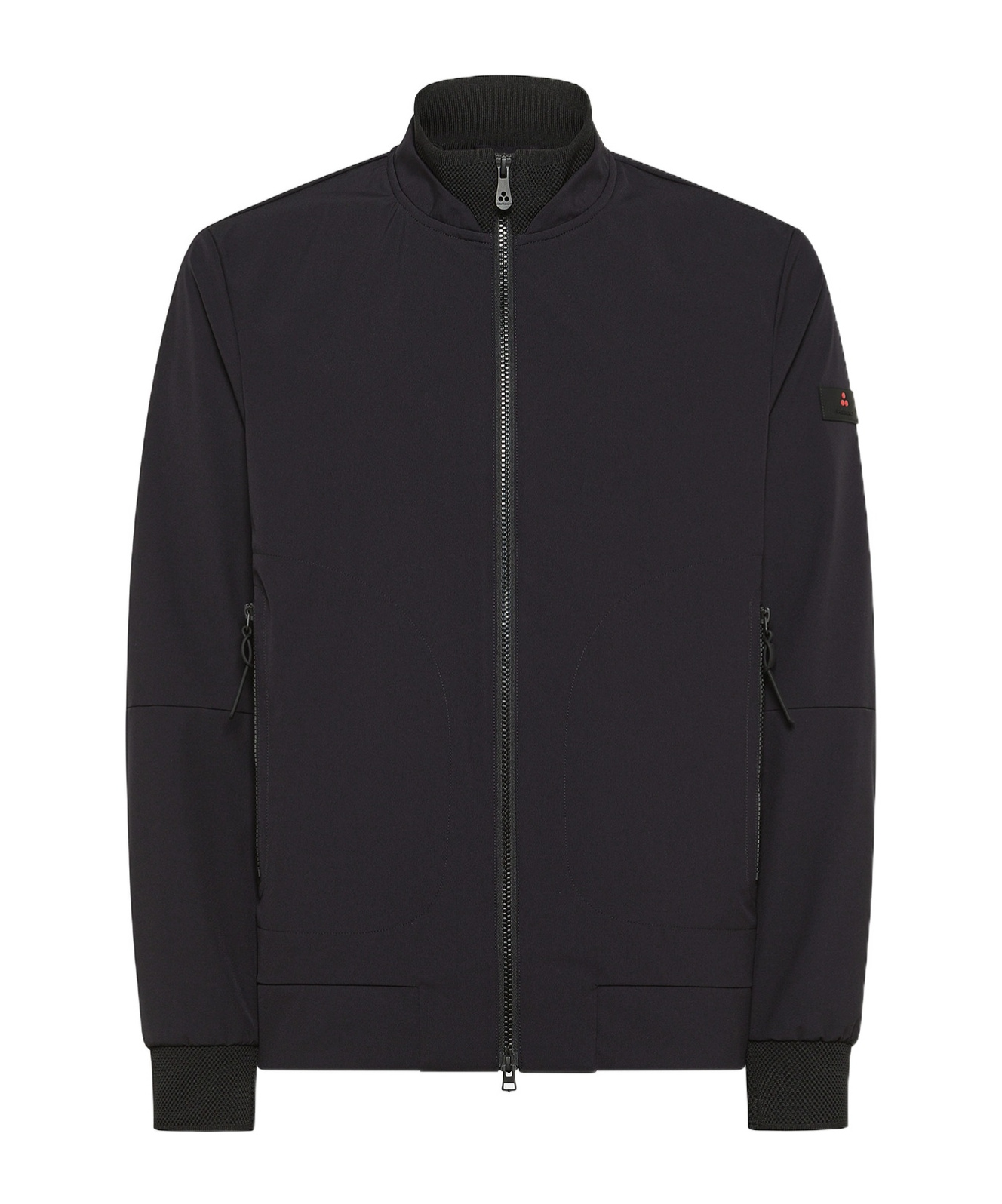 Peuterey Windproof Jacket With Elastic Details In Graphite Blue