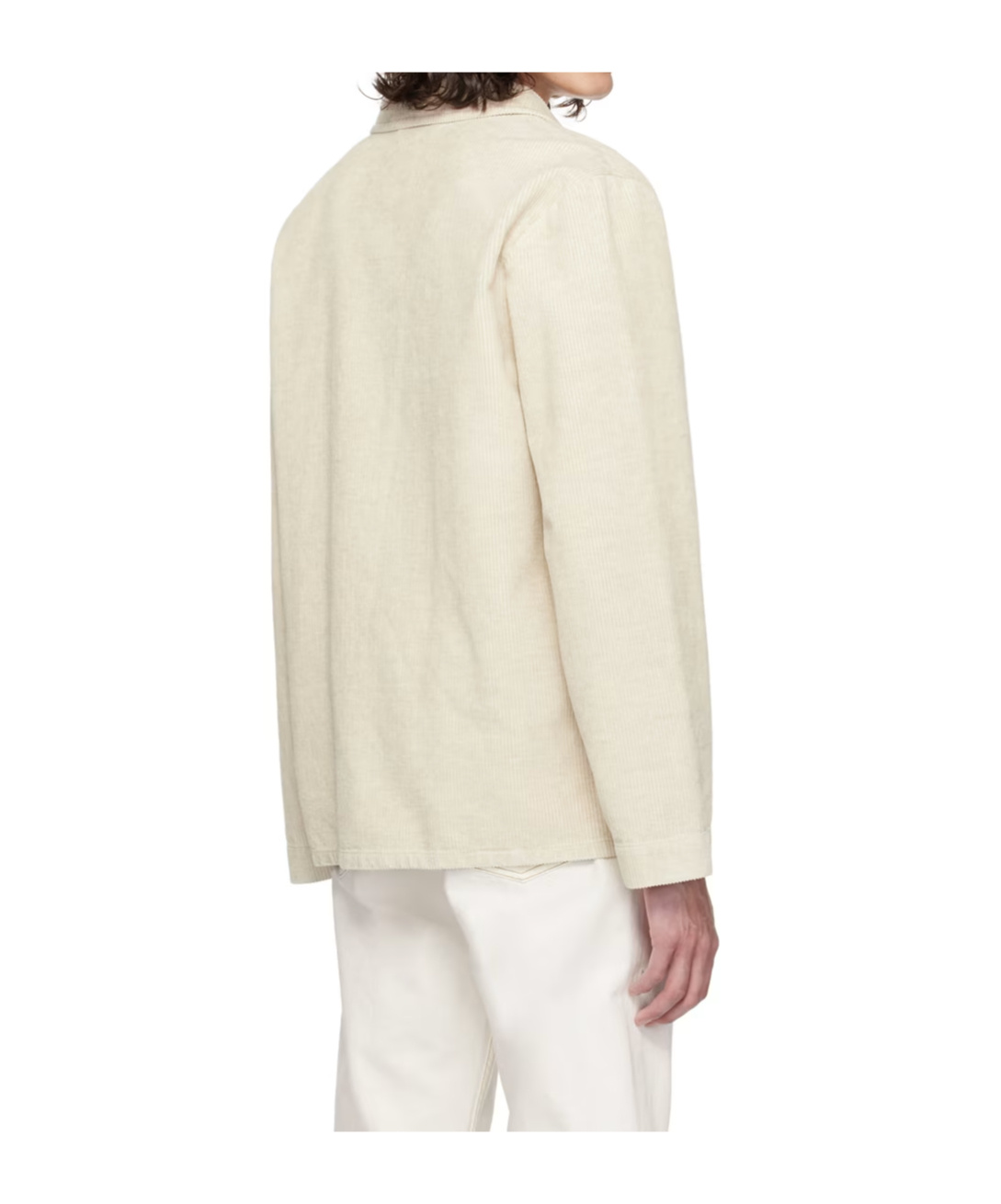Apc Kerlouan Beige Jacket With Classic Collar And Front Button Closure In Cotton Man In White