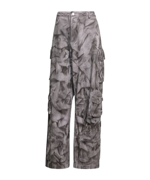 Shop Adidas Originals Camouflage-print Cargo Trousers In Gray