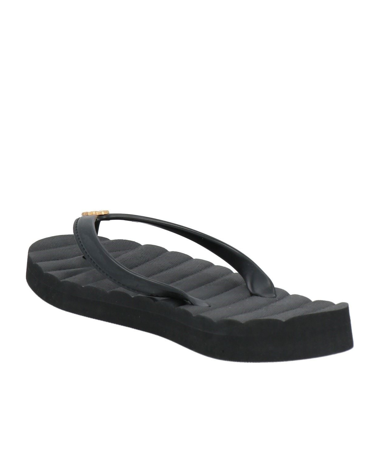 Tory Burch Plain Colour Flip Flops In Black