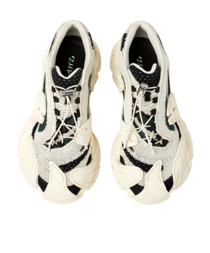 Camper Lab Tormenta White-green Textile Sneakers In Multi