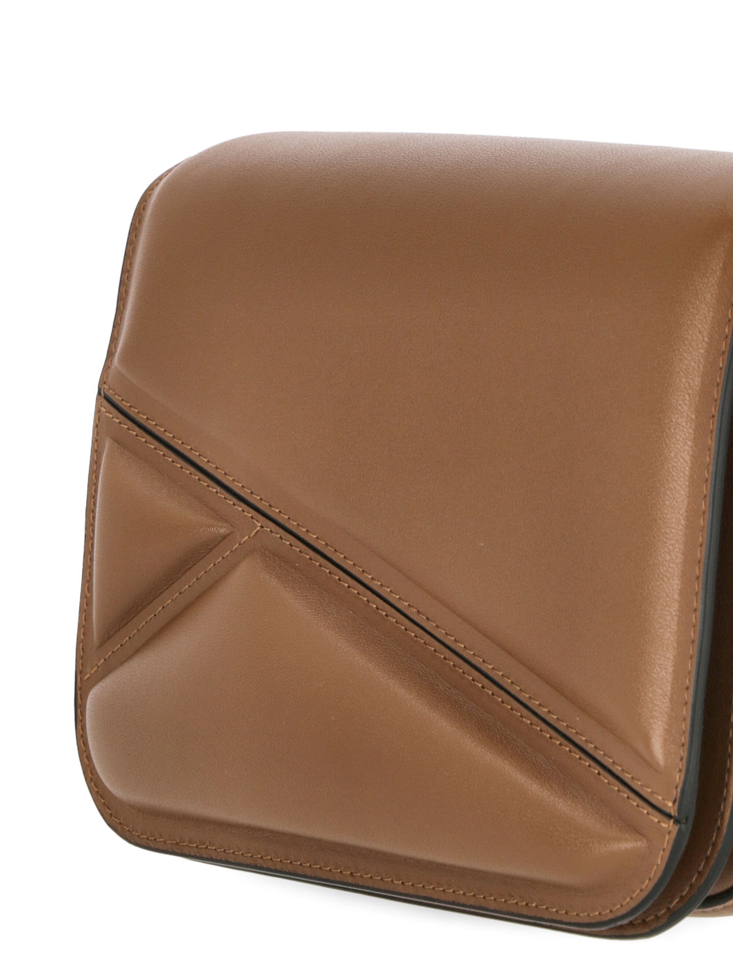 Wandler Oscar Trunk Panelled Crossbody Bag In Brown
