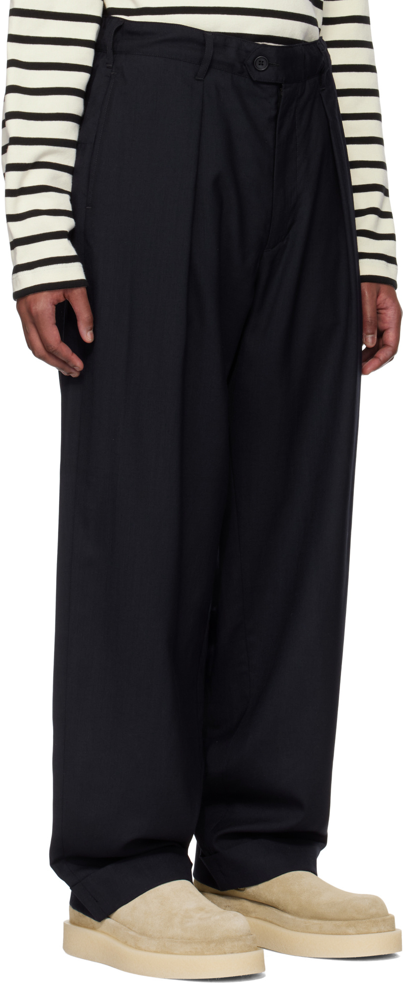 Engineered Garments Navy Gurkha Trousers In Navy Blue
