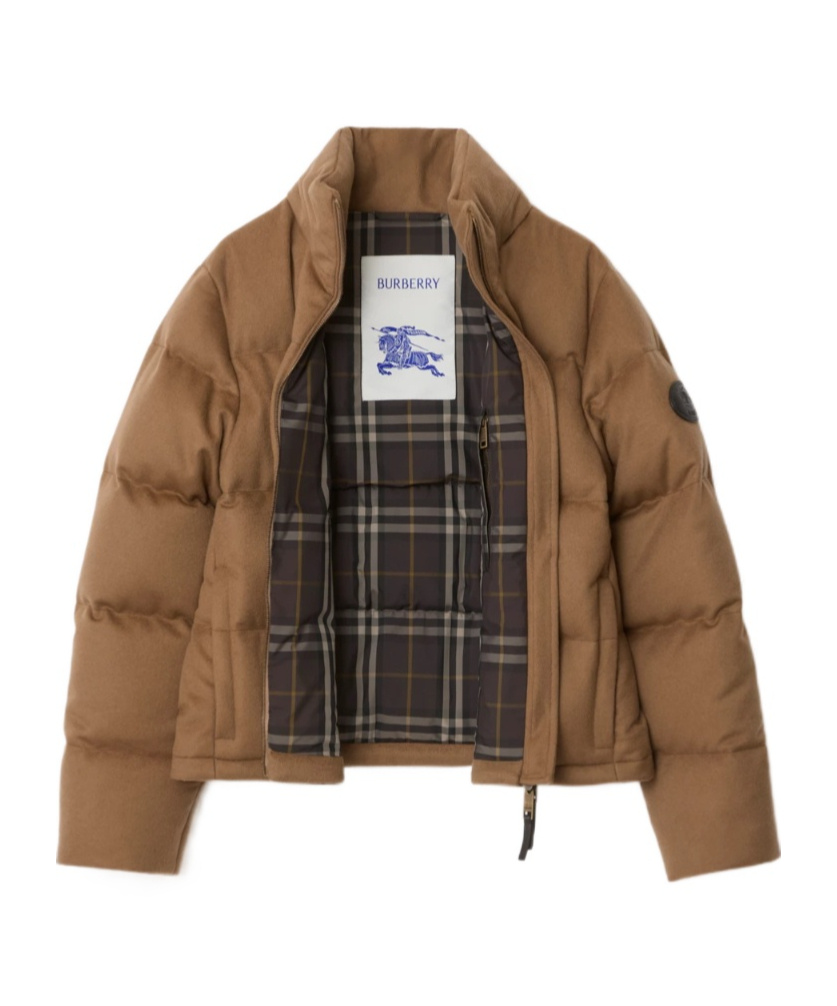 Burberry Ambleside Cashmere Down Puffer Jacket In Brown