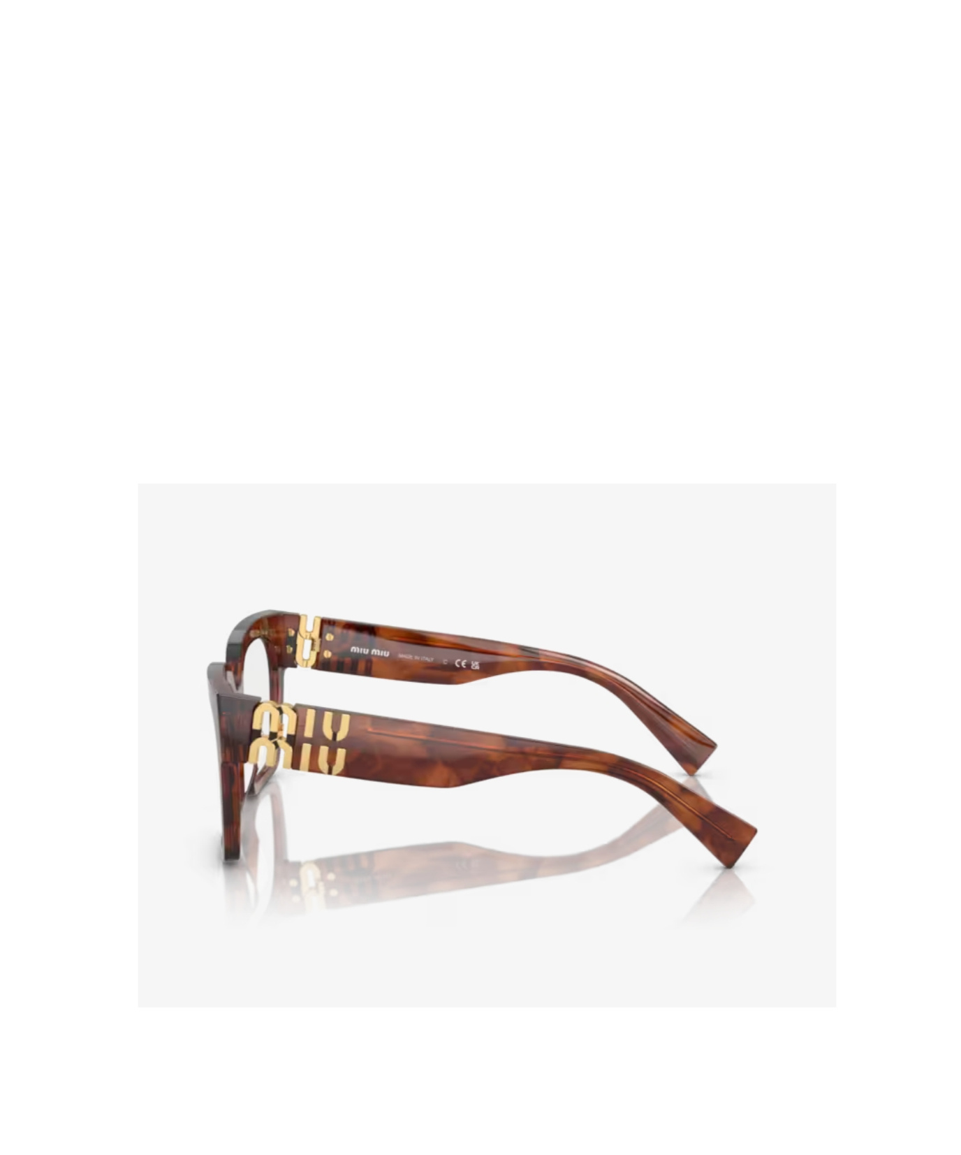 Miu Miu Logo Flat Mirror In Multi