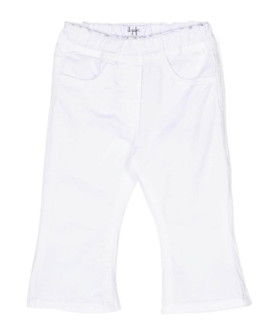 Il Gufo Flared Cotton Jeans In White
