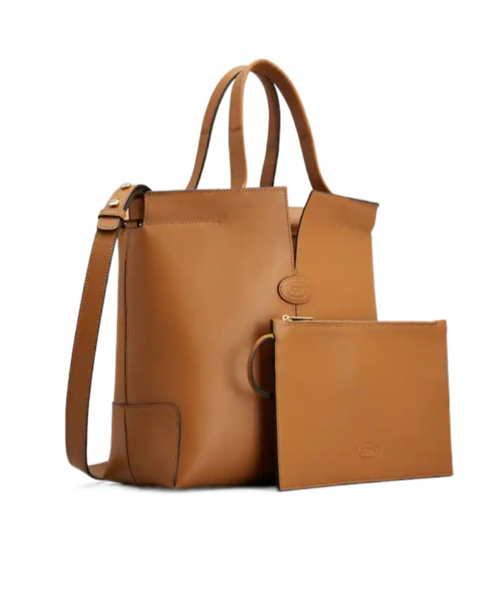 Tod's Double Handle Shoulder Bag In Brown