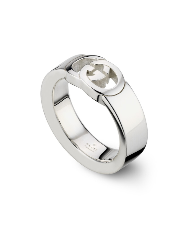 Gucci Interlocking Ring In White