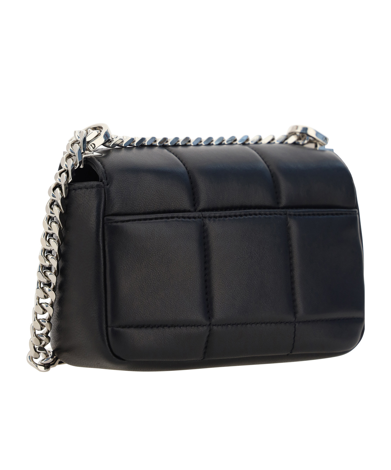 Dsquared2 Logo-plaque Quilted Shoulder Bag Woman Cross-body Bag Black Size - Leather In Black