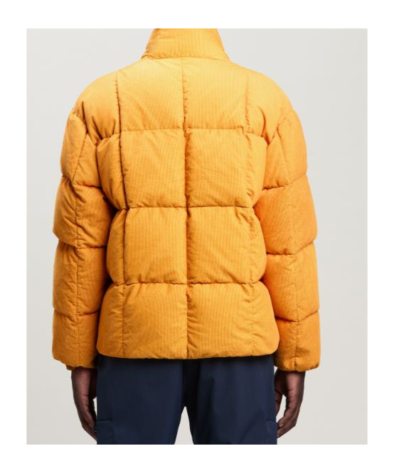 Palm Angels Corduroy Down Jacket Monogram In Yellow