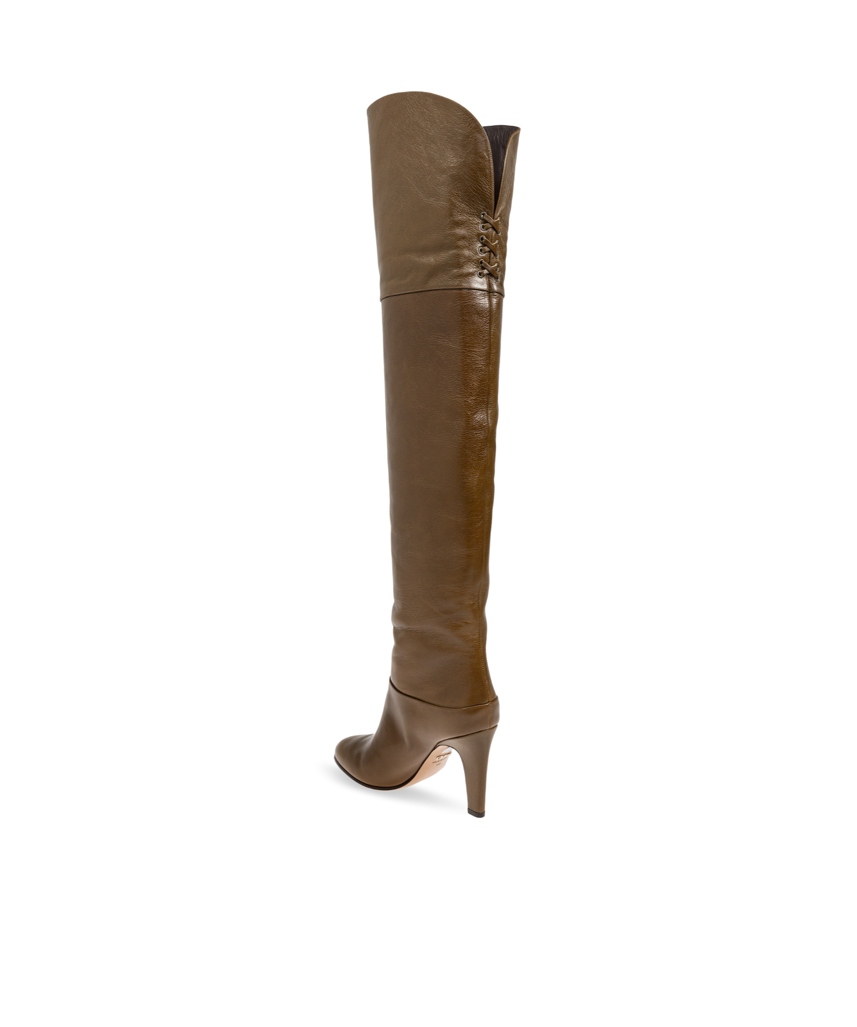 Chloé Eve 85 Over-the-knee Leather Boots In Brown