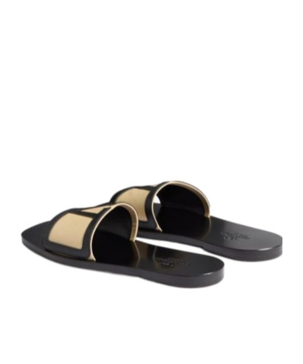 Valentino Garavani Viva Superstar Slide Sandal In Nappa Leather In Black