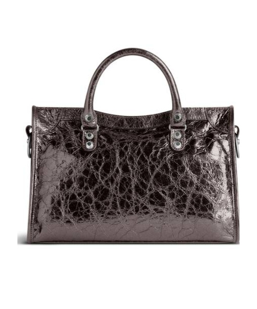 Balenciaga Le City Small Shoulder Bag In Steel Gray