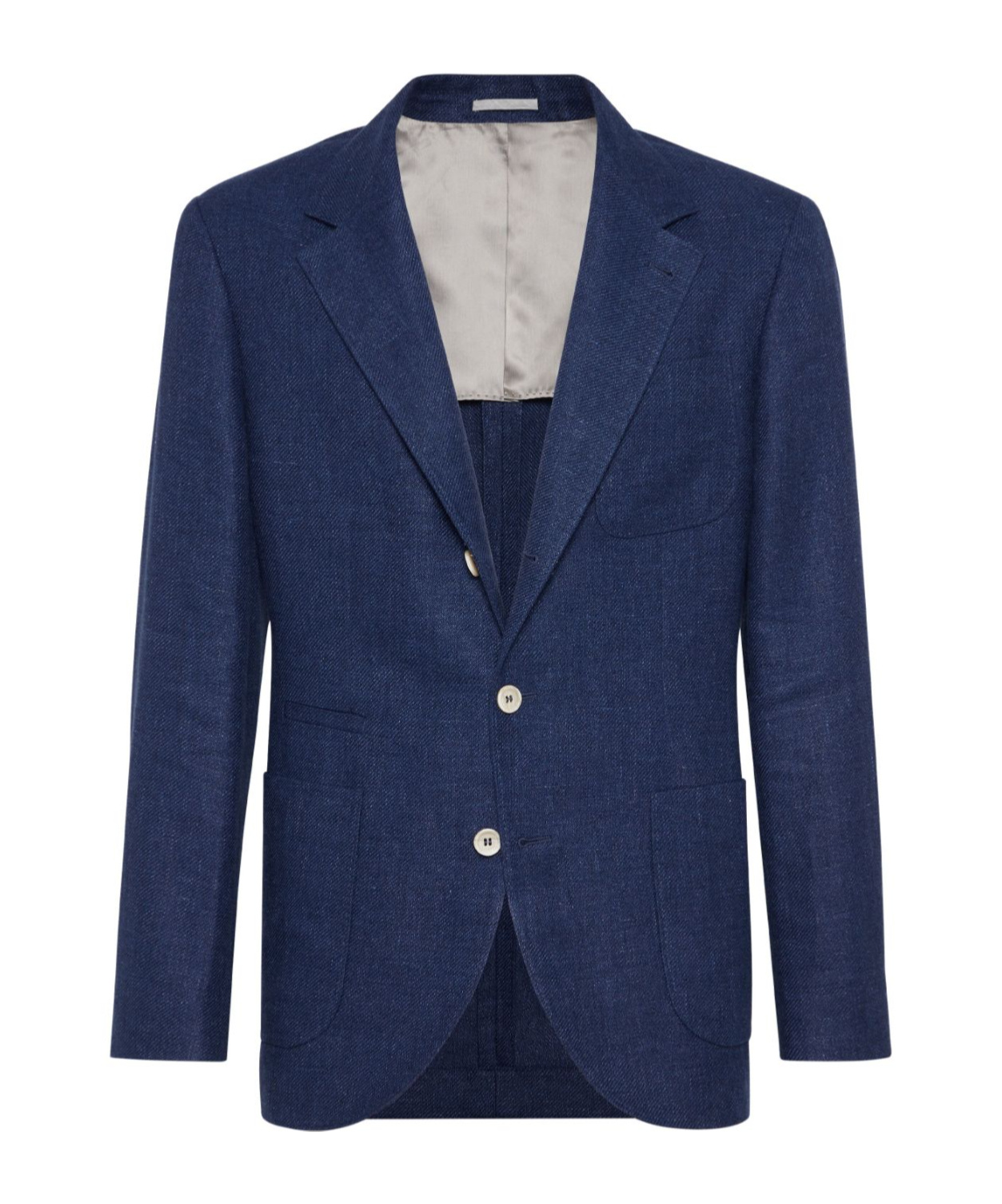 Brunello Cucinelli Peak-lapels Single-breasted Blazer In Indigo