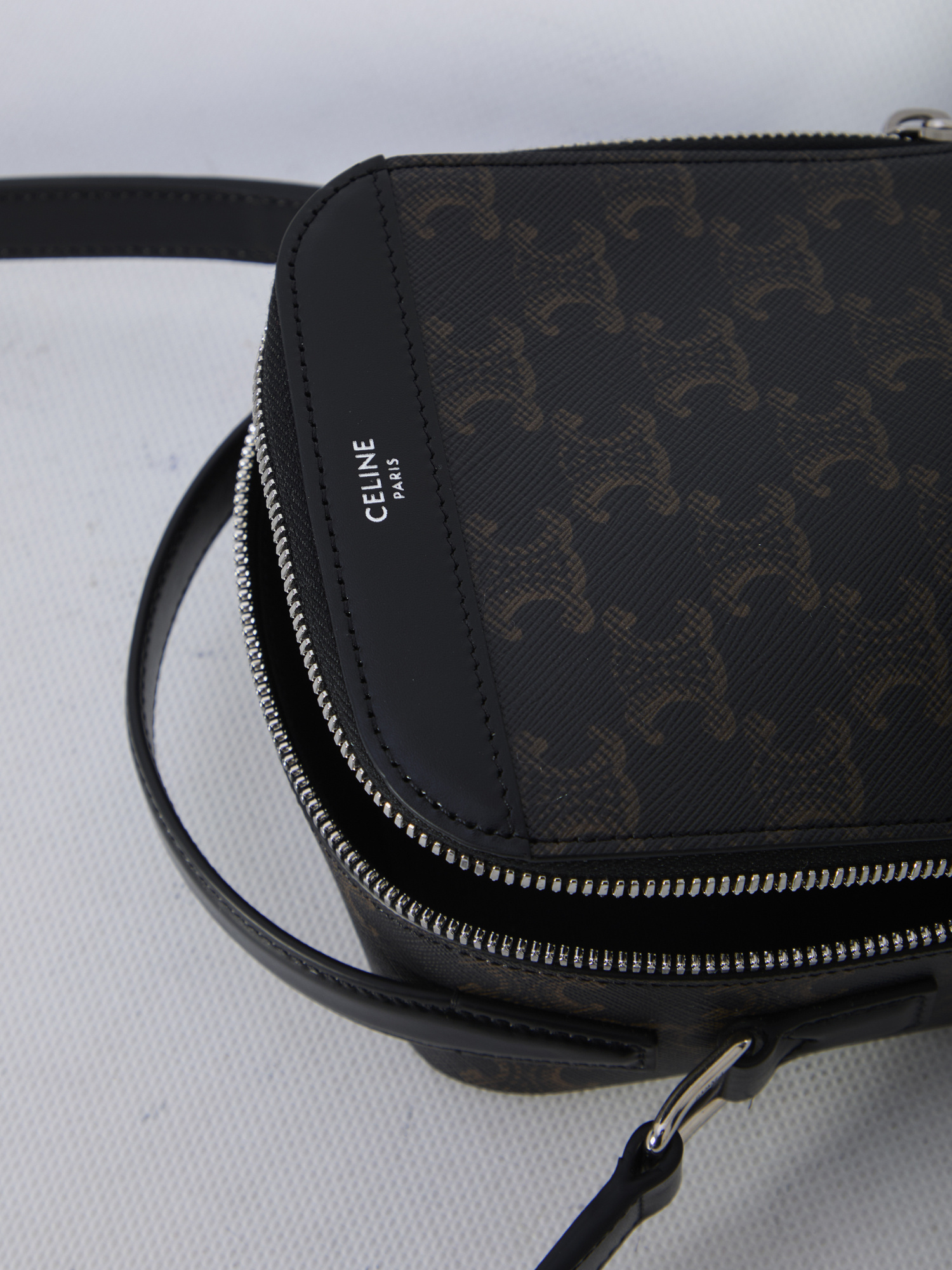 Celine Triomphe Shoulder Bag In Black