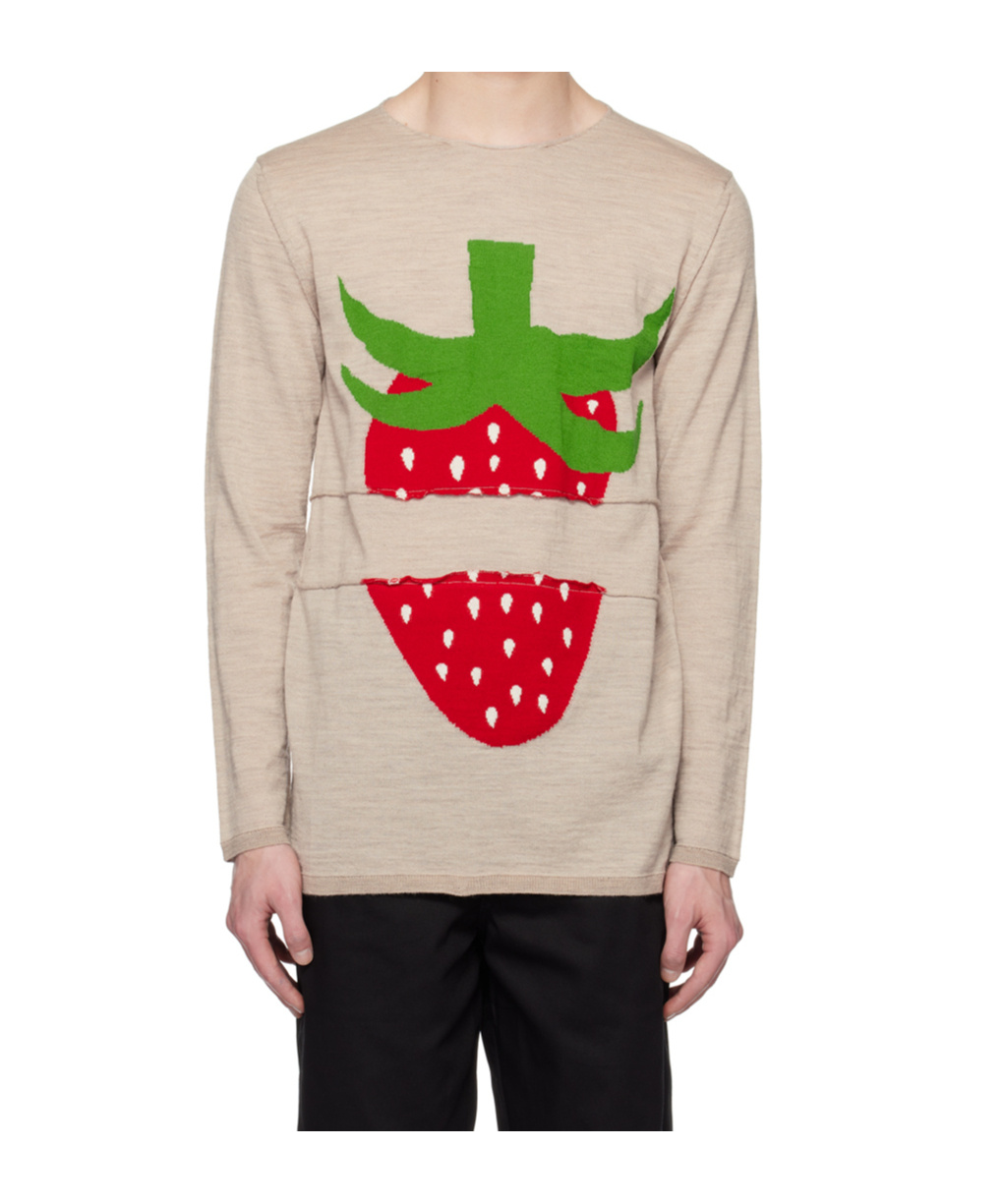 Comme Des Garçons Shirt X Brett Westfall Long-sleeved Sweater In Brown