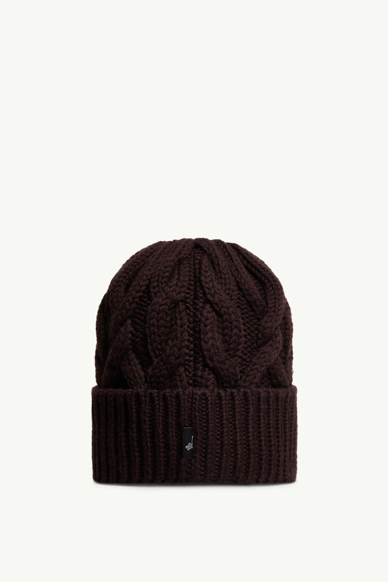 Moncler Wool Beanie In Brown