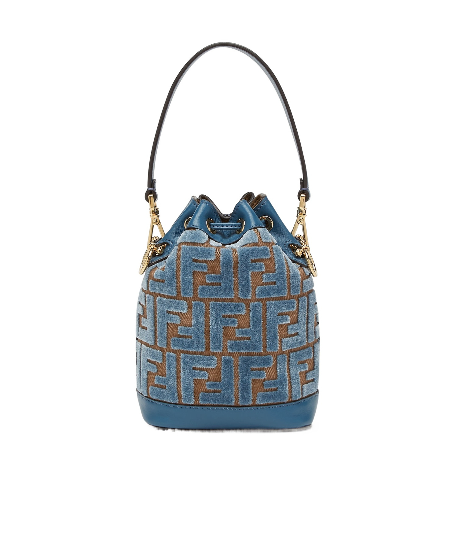 Fendi Suede Mini Bag In Blue