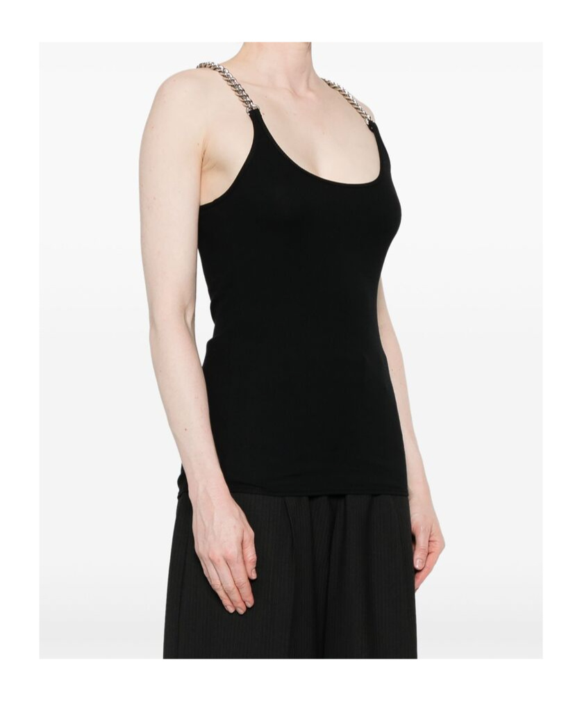 Stella Mccartney Chain Shoulder Strap Vest In Black