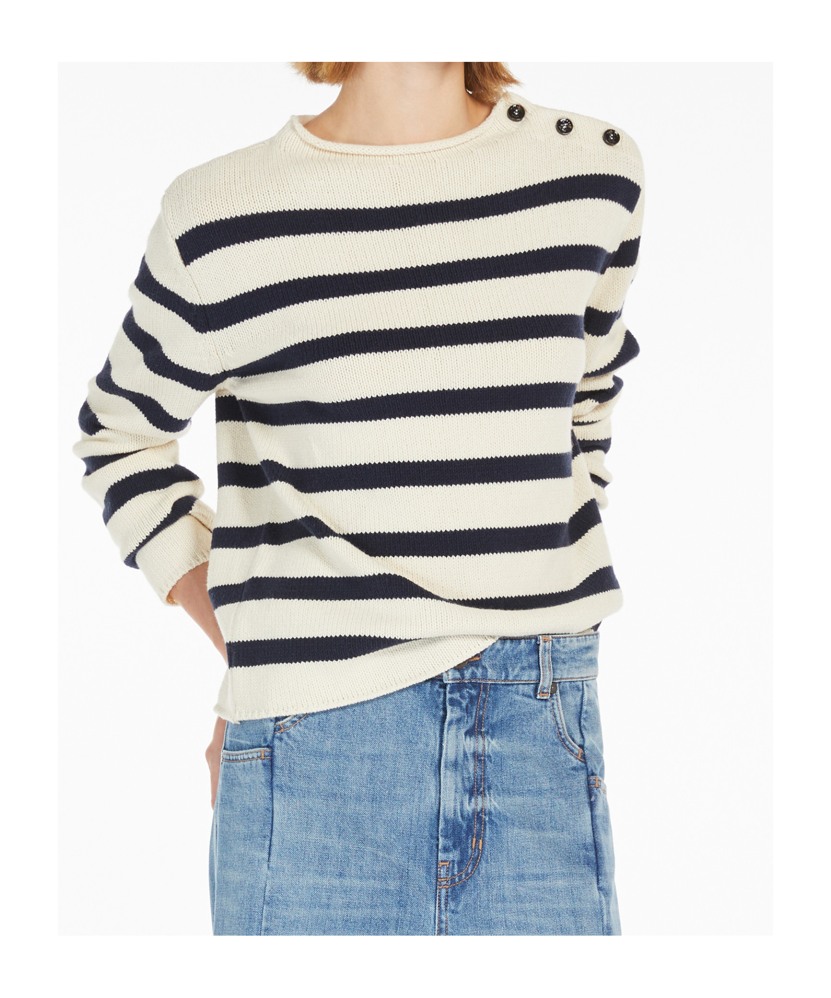 Weekend Max Mara Women's Vibo Sweater Navy | Size Xs | 2515361201600020 In White