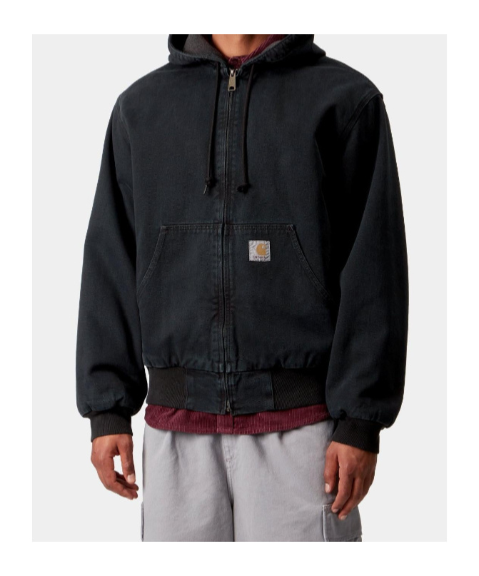Carhartt Active Sweat Cotton Blend Jacket In Black