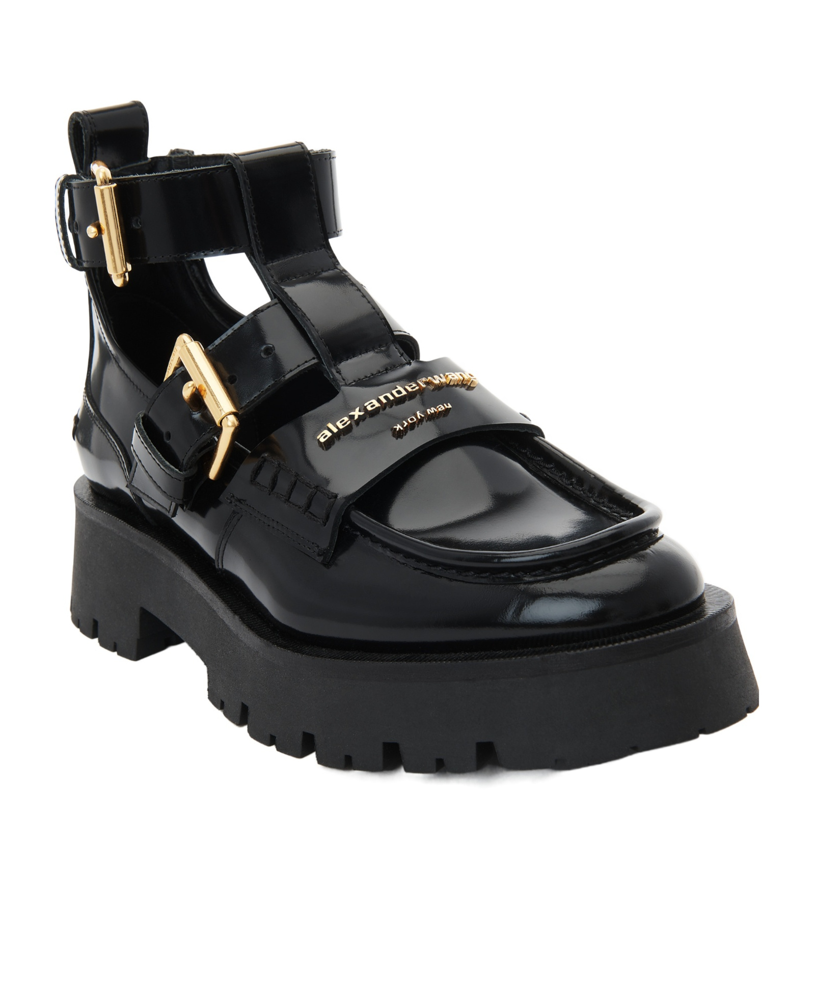 Alexander Wang Carter Box Calf Ankle Strap Boot In Black