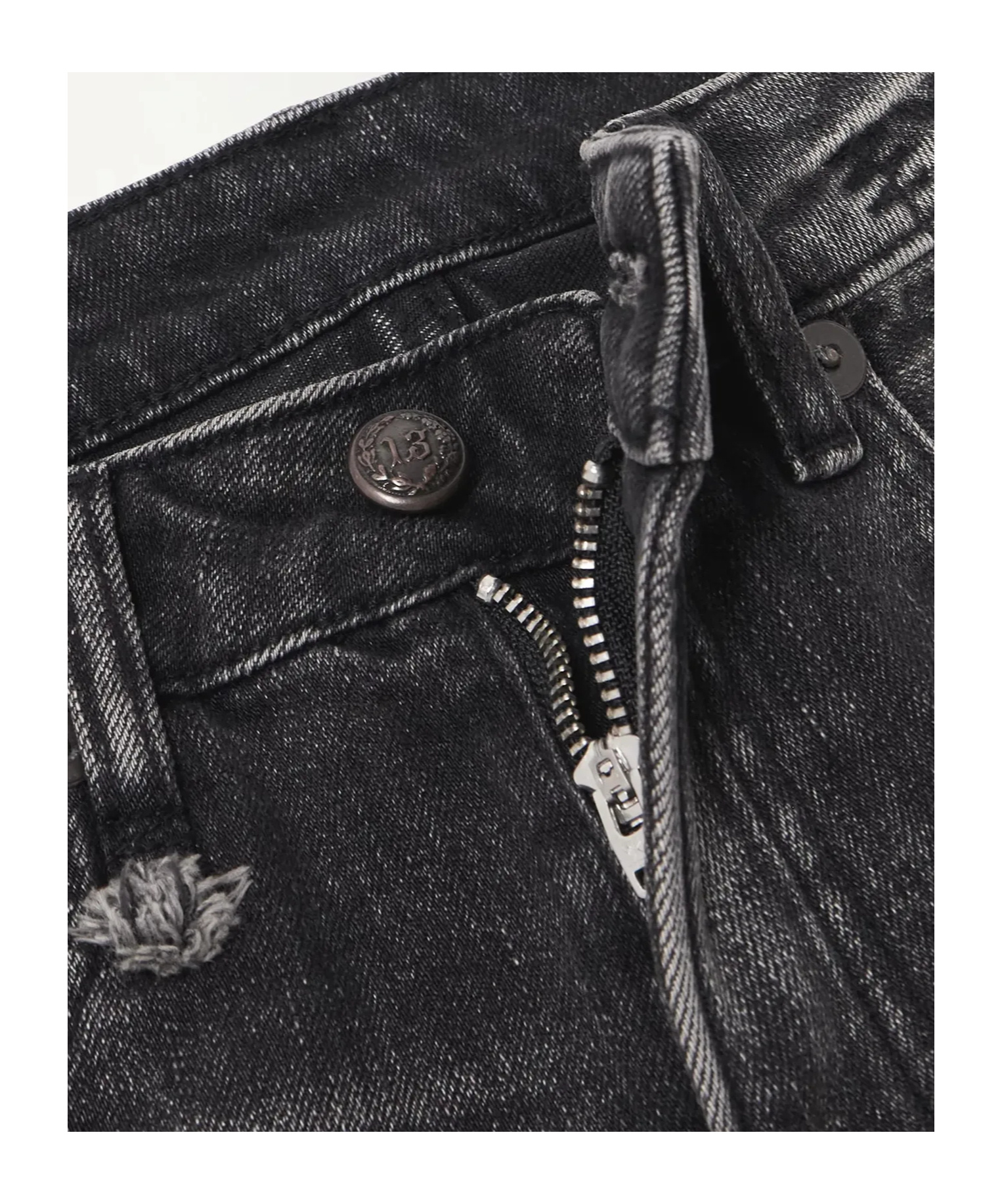 R13 Joan Kick Mid-rise Flared Jeans In Black