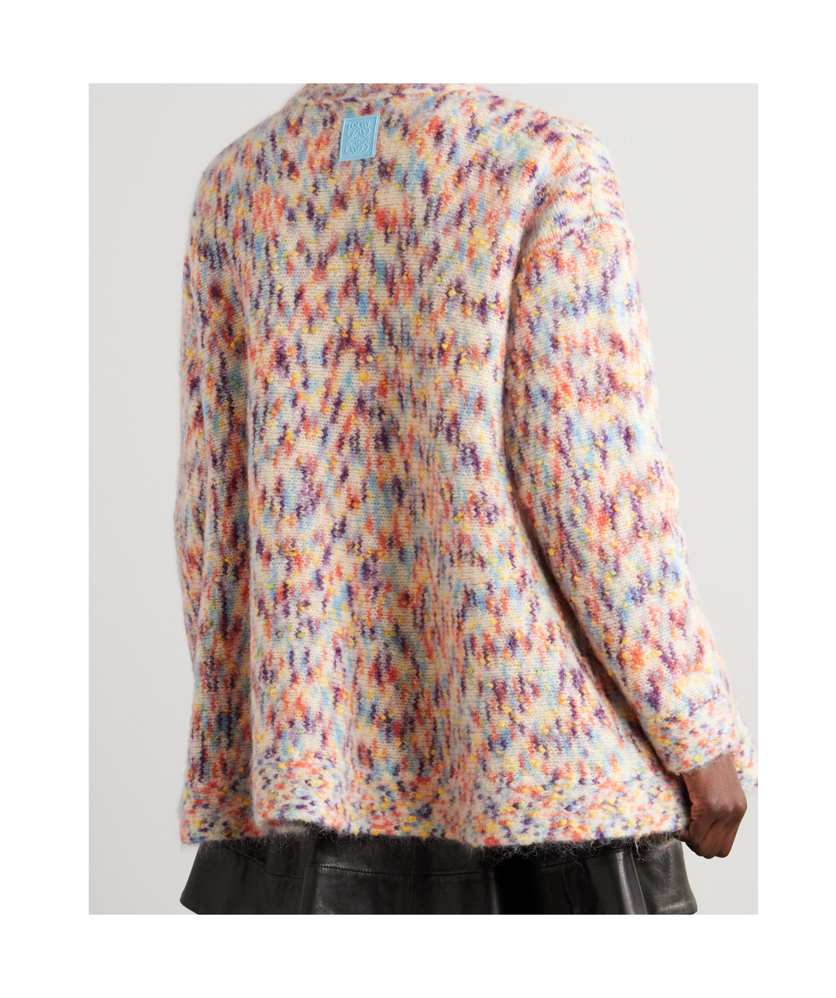 Loewe Multicolor V-neck Cardigan In Nude