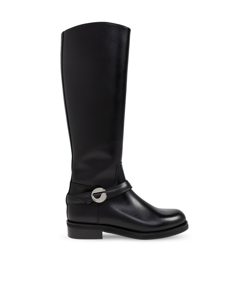Coperni Buckle Strap Boots In Black