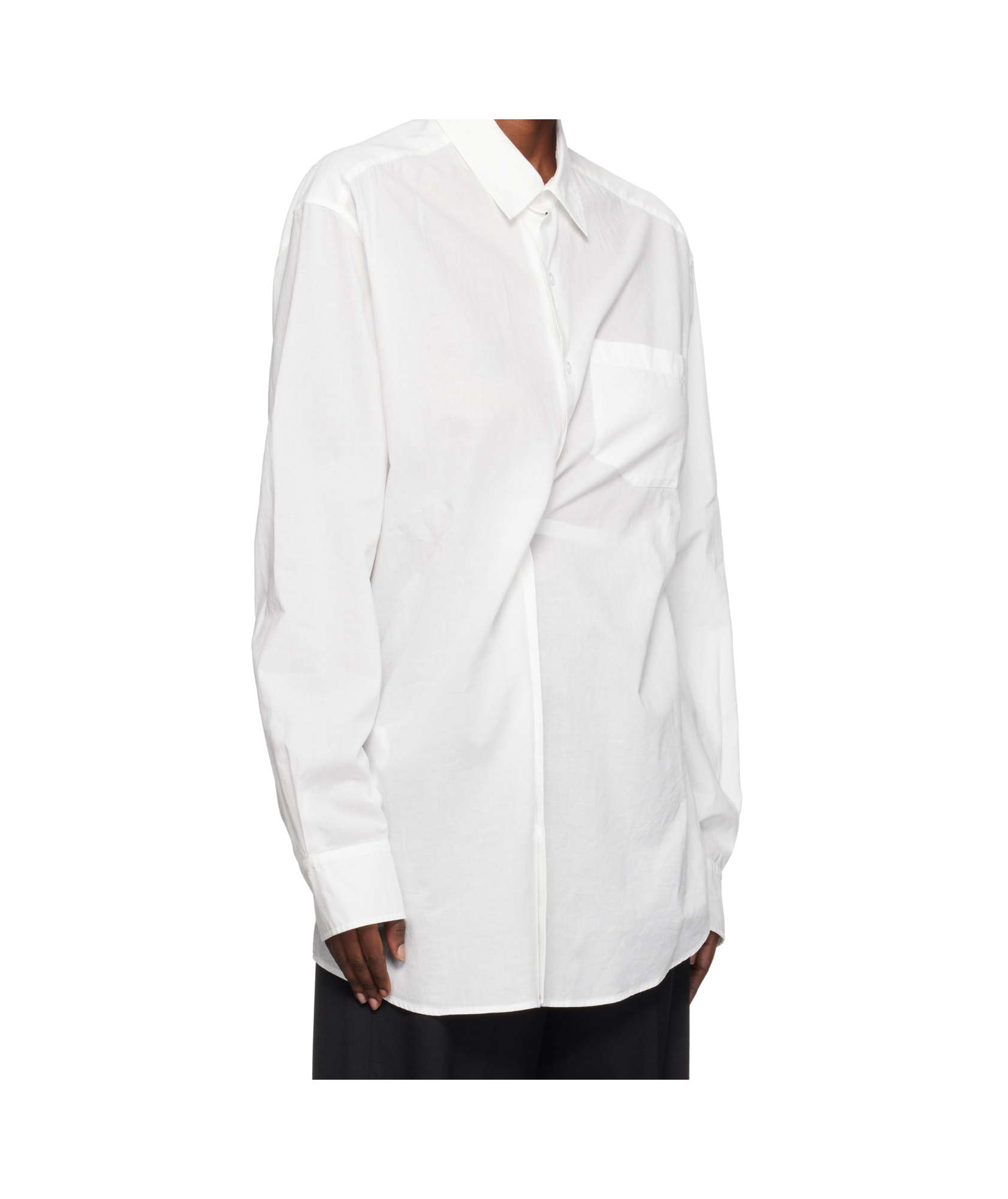 Ann Demeulemeester Long-sleeved Shirt In White