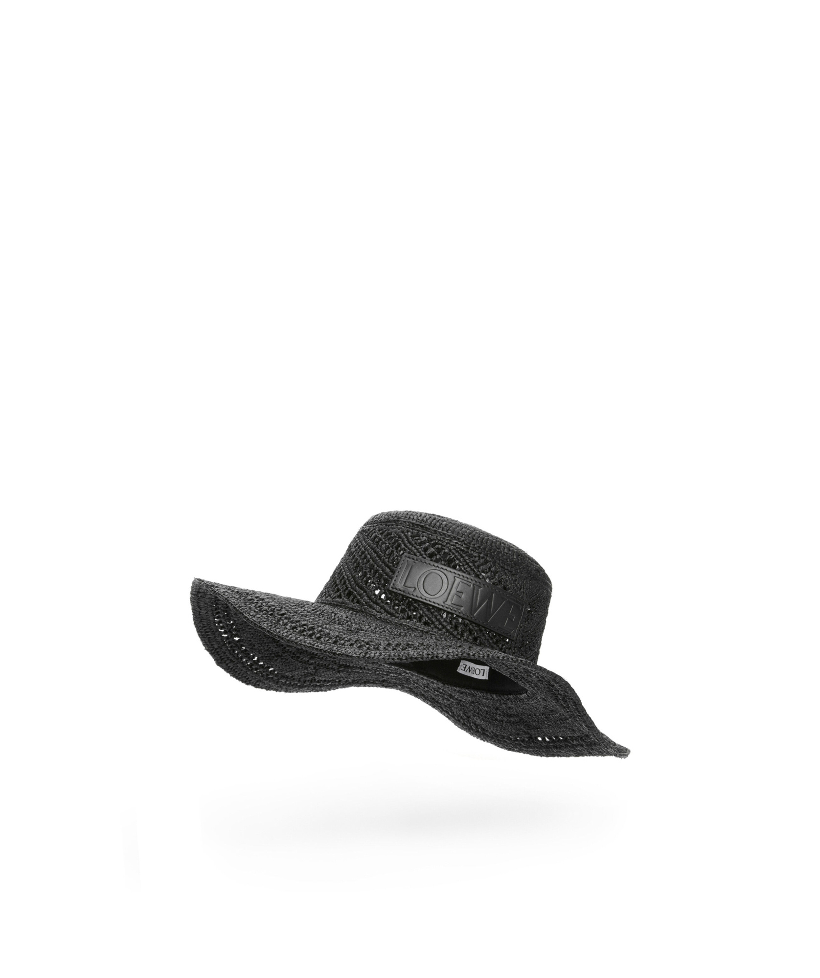 Shop Loewe Logo Flat-topped Hat In Black